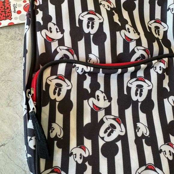 NEW Mickey Mouse Disney Crossbody Canvas Bag Purse Black White Red - Picture 3 of 6